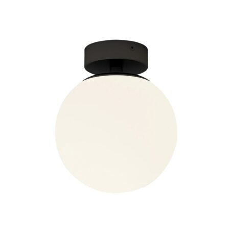Lustra Blossom Black Glob sticlă mată