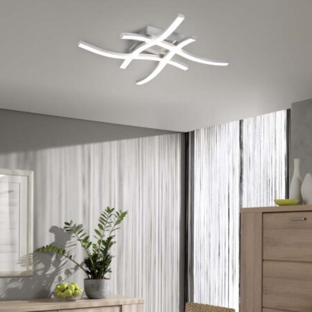 Lustra Led White Waves 72W Happy Light