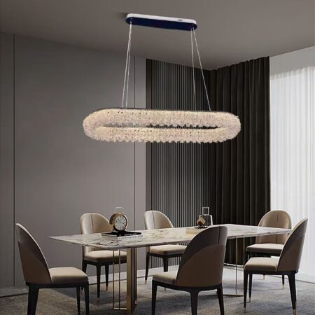 Candelabru Led Dining Rekka Argintiu 80x30cm