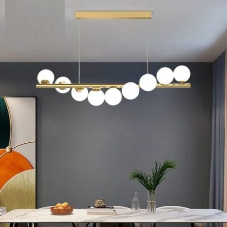 Candelabru auriu Hera 9 globuri Happy Light