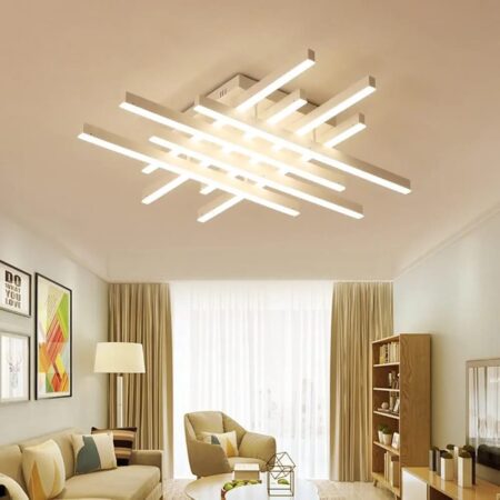 Lustra Led Living Urban Alb cu telecomandă Happy Light