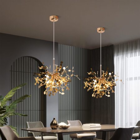 Pendul auriu Selene Happy Light