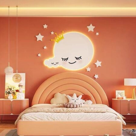 Lustra pentru copii Moon Queen 80W cu telecomandă Happy Light