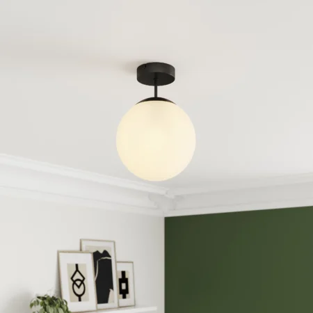 Lustra Blossom Black Glob 17cm Happy Light