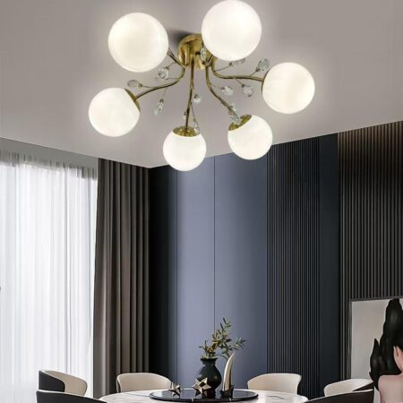 Lustra Snowball Gold 6 globuri Happy Light
