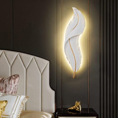 Aplica Led Design Pană Alb