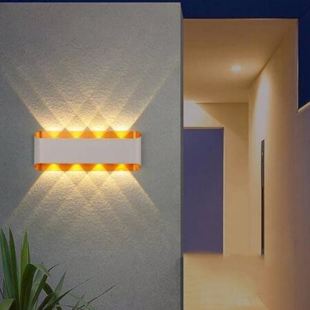 Aplica Led Exterior Gold Warm Alb 8W Happy Light