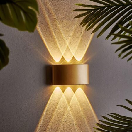 Aplica Led Exterior Radius Auriu 6W Happy Light
