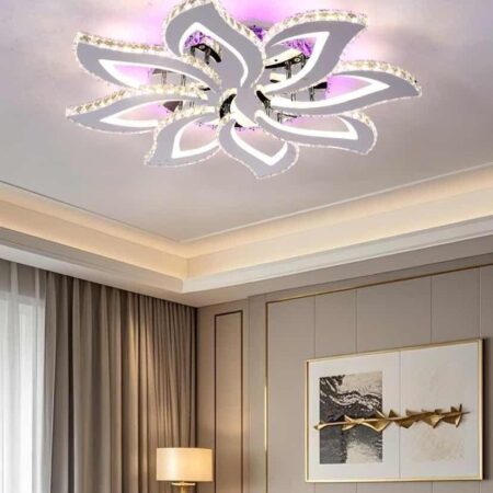 Lustra Led Crystal Summer Crom RGB cu telecomandă