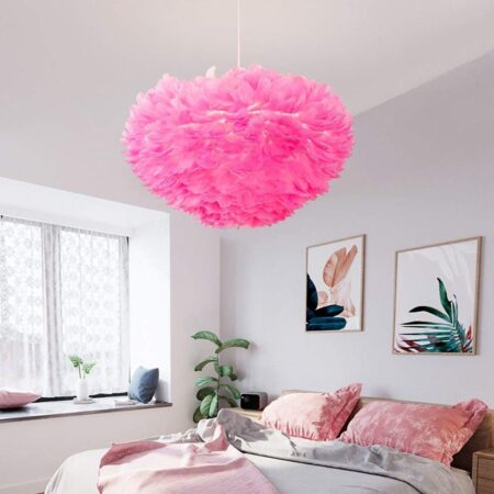 Candelabru Roz Plumes RD 40cm