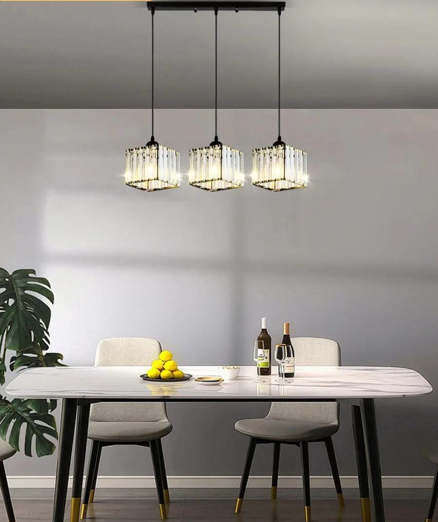 Pendul Liniar Dining Mini Brilliant Black SQ Trio Pendul Liniar Dining Mini Brilliant Black SQ Trio