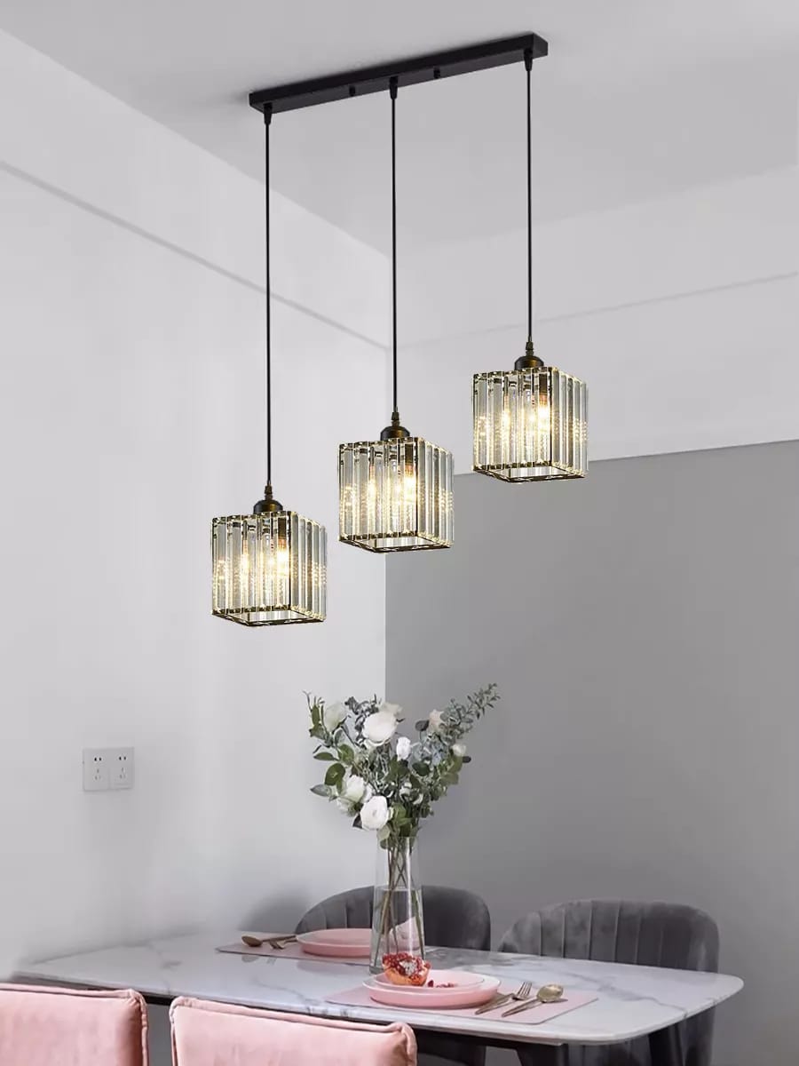 Pendul Liniar Mini Brilliant Black SQ Trio Happy Light