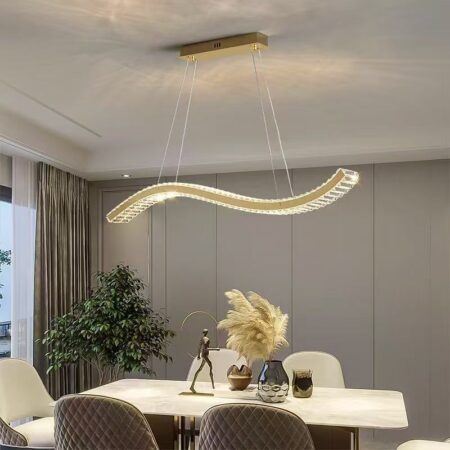 Candelabru Led Crystal Wave 68W cu telecomandă Happy Light