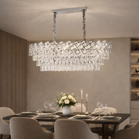 Candelabru argintiu Roncaro 80x30cm