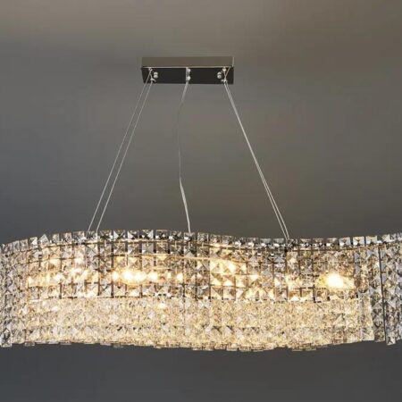 Candelabru argintiu living Spire 90x30cm Happy Light