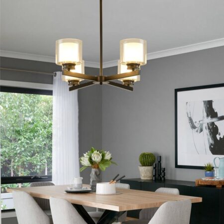 Lustra Elance Black 4 Abajururi Happy Light