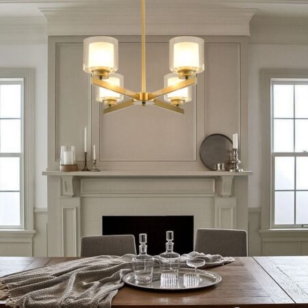 Lustra Elance Gold 4 Abajururi Happy Light
