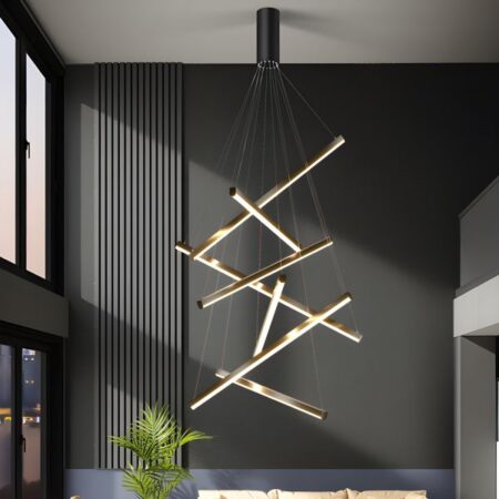 Candelabru Led Urban Black 7 segmente cu telecomandă Happy Light