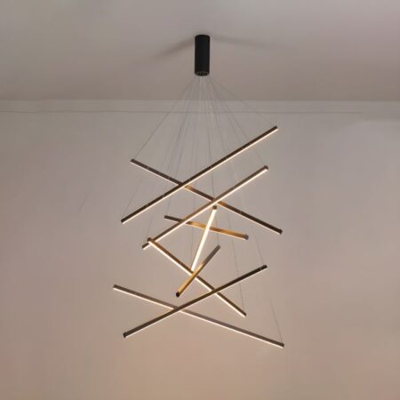 Candelabru Led Urban Black 9 segmente cu telecomandă Happy Light