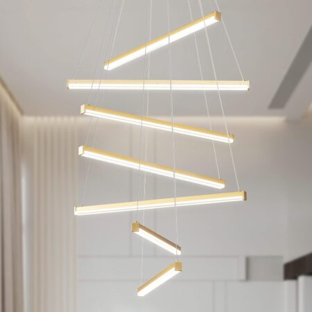 Candelabru casa scării Urban Gold 7 segmente cu telecomandă Happy Light