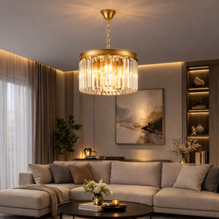 Candelabru living Atena Gold 40cm