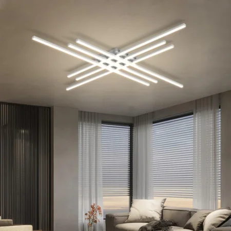 Lustra Led Lines White 224W cu telecomandă Happy Light