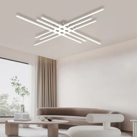 Lustra Led living Lines White 224W cu telecomandă