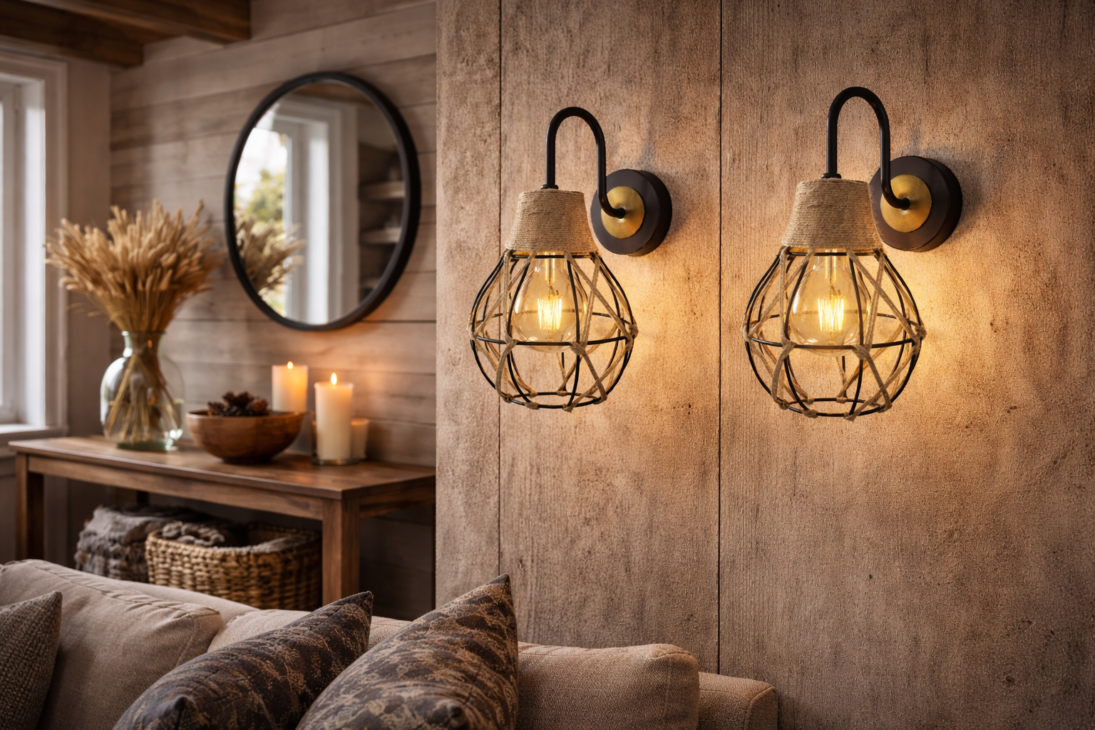 Aplica de perete Model Rustic