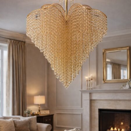 Candelabru Pearl Heart Gold - K9 Happy Light