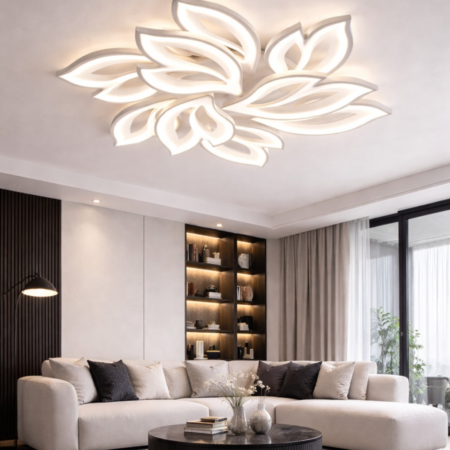 Lustra Led White Lis 180W cu telecomandă Happy Light