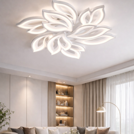 Lustra Led living White Lis 180W cu telecomandă Happy Light
