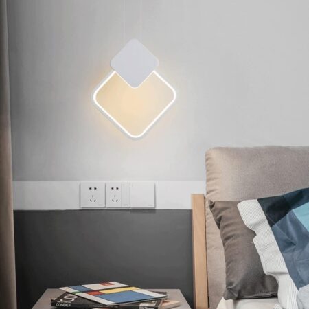 Pendul Led Mattis White SQ 24W Happy Light