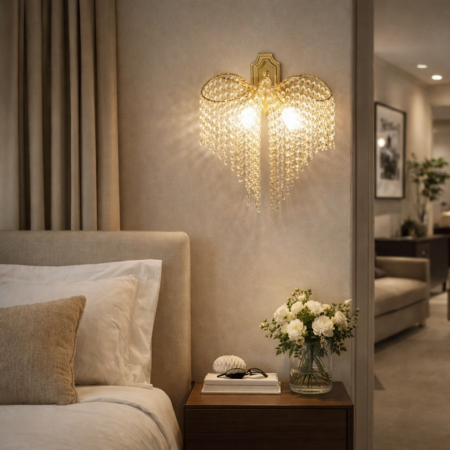 Aplica Pearl Heart Gold 2 brațe