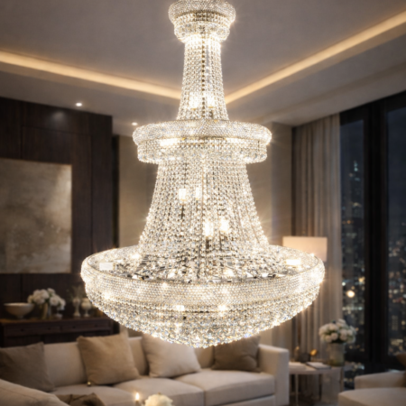 Candelabru Crystal Balls Silver Happy Light