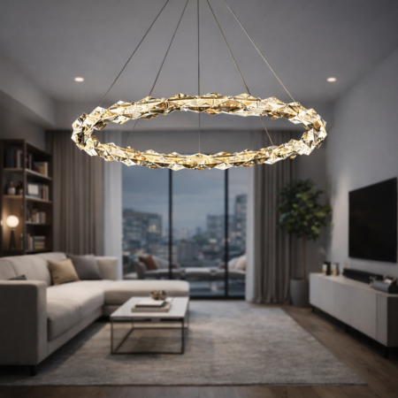 Candelabru Led Crystal Dark K9 cu telecomandă