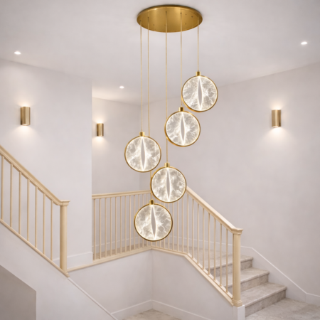 Candelabru Led Nebula Gold 5 surse