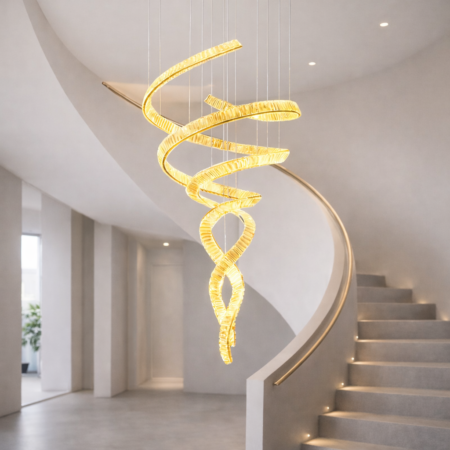 Candelabru auriu Spiral Lux 100x230cm cu telecomandă