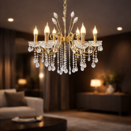 Candelabru living Regalia Gold 6 brațe