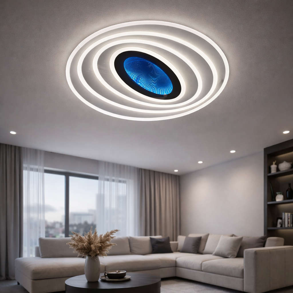 Lustra Led Roll Oval cu telecomandă Happy Light