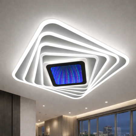 Lustra Led Roll Square RGB cu telecomandă
