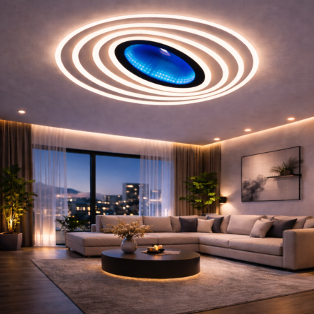 Lustra Led dimabilă Roll Oval cu telecomandă