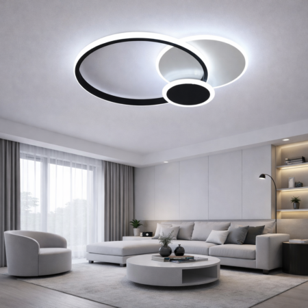 Lustra Led living Contrast RD 120W cu telecomandă