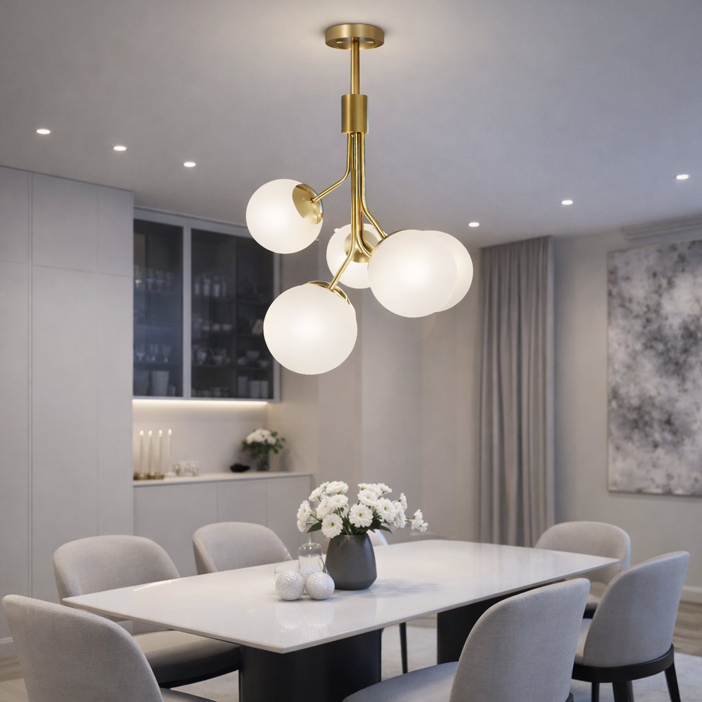 Lustra Lorel Gold 5 globuri