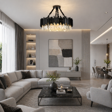Candelabru living Midnight BL 80cm
