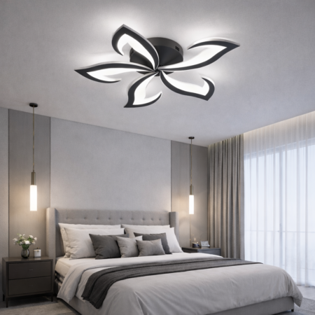 Lustra Led Summer Black 90W cu telecomandă