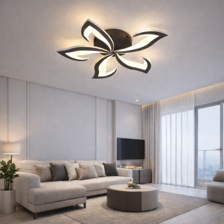 Lustra Led Summer Black 90W cu telecomandă Happy Light