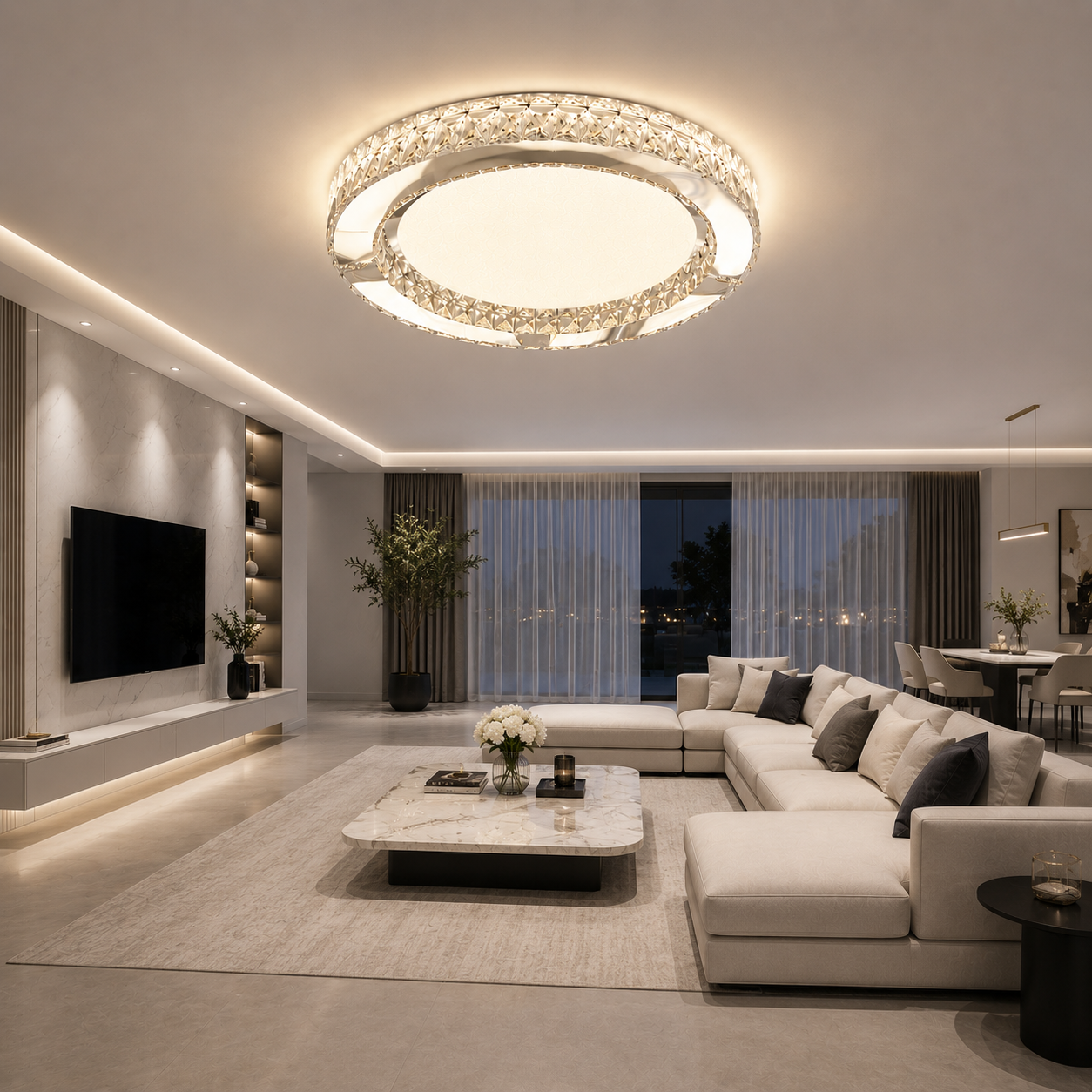 Lustra Led Atisia 80cm Happy Light Lustra Led Atisia 80cm Happy Light
