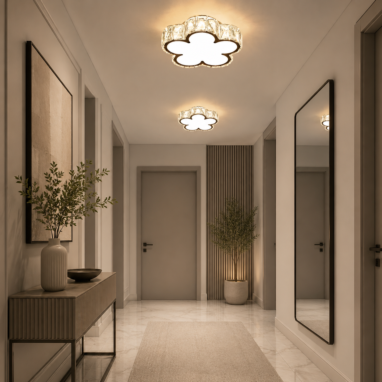 Lustra Led pentru hol Mini Flower 36W Happy Light