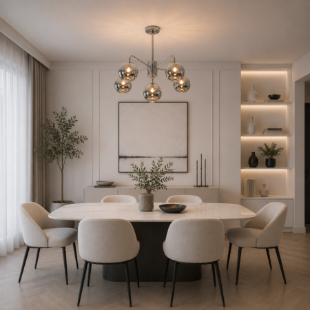 Lustra Sylvera M1 5 globuri fumurii Happy Light