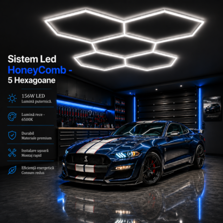 Sistem Led Garaj HoneyComb 5 Hexagoane Happy Light.png